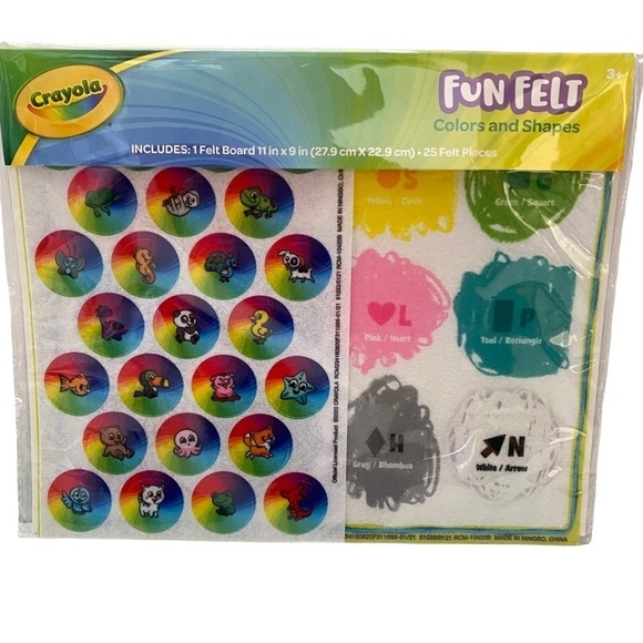 Crayola Set of 5 Fun Felt Colors Shapes Activity Kits - Picture 2 of 6